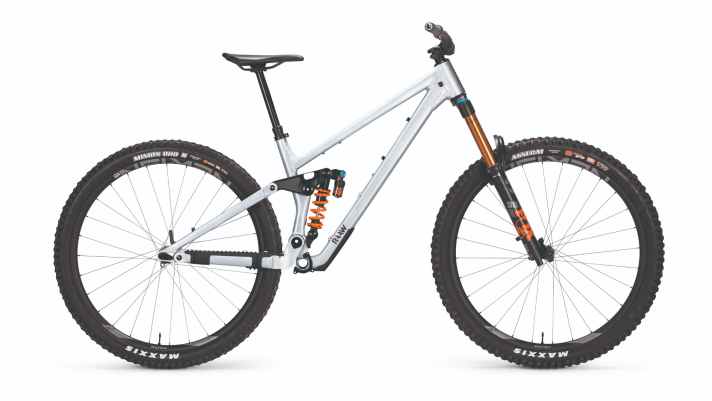 Solid aluminium enduro bikes are always well received. Raaw only offers the Madonna V3 as a frame kit or rolling chassis.