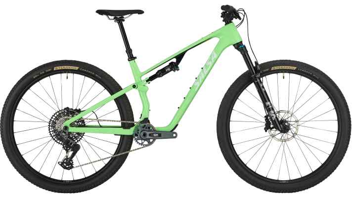 Unfortunately, the Salsa Spearfish is not available to buy in Germany. The frameset is expensive, but offers the basis for a really light trail bike.