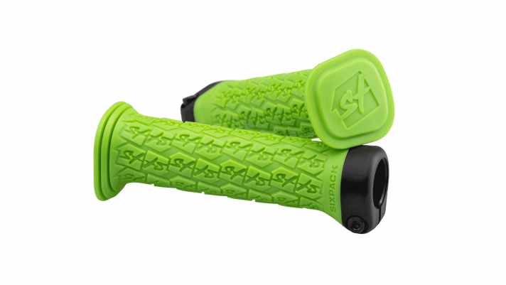 Bright colours, mega grip and protection for little fingers - Sixpack 1st Ride grips.