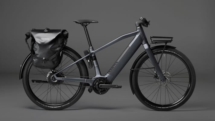 You can transport a lot with your own panniers on the rear rack.