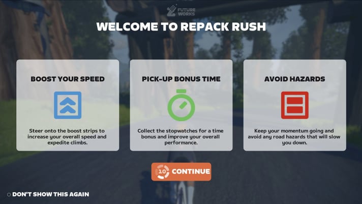 Repack Rush is somewhat reminiscent of Mario Kart - I wonder when the banana peels will arrive?