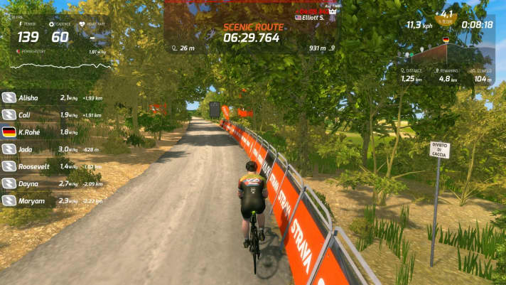   Strava segments spur you on to really let it rip on the roller!
