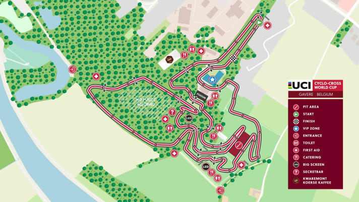 Beim UCI Cyclocross-Worldcup in Gavere am 26. Dezember 2022 kämpfen van Aert, Pidcock und van der Poel um den Sieg. 