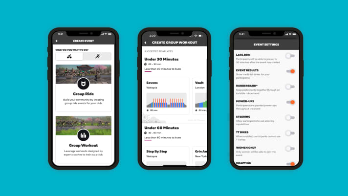 Mehr als 20.000 Clubs gibt es bei Zwift mittlerweile. Über die Companion App kann man die Gruppenfahrten managen.