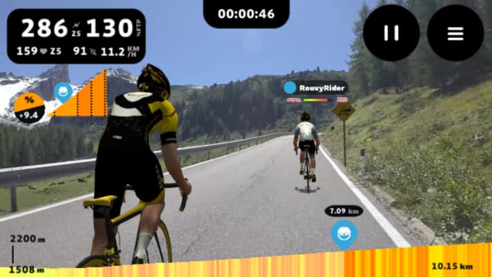   Rouvy was founded in 2003 in the Czech Republic and stands out visually from other training software with its combination of 2D landscapes and the 3D avatars of the users.