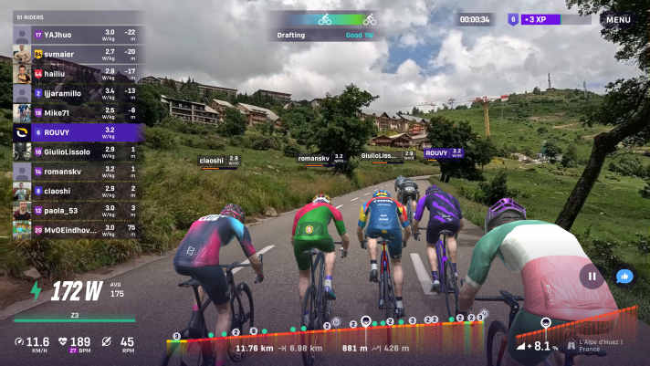 Alpe d'Huez on Rouvy