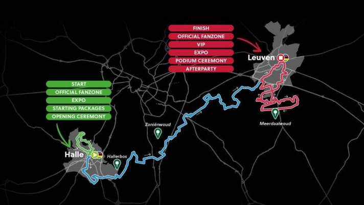 The route of the 2024 Gravel World Championship