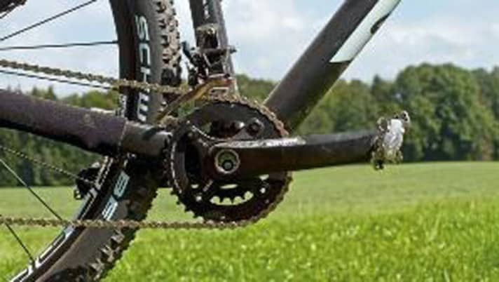  The selection of suitable Twentyniner gear ratios is still rare: Canyon relies on a crank with 36 and 22 teeth.