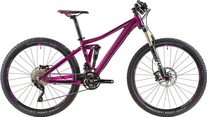 Cube Sting WLS 120 SL 27.5"/29": Price 1999 Euro; aluminium frame; suspension travel 120 mm; weight* 12.8 kg; fork Fox 32 Float; shock Fox Float CTD; gears/brakes/wheels Shimano XT, SLX 3x10/Shimano Deore/DT Swiss CSW system wheels, sizes four, from 43-51.5 cm