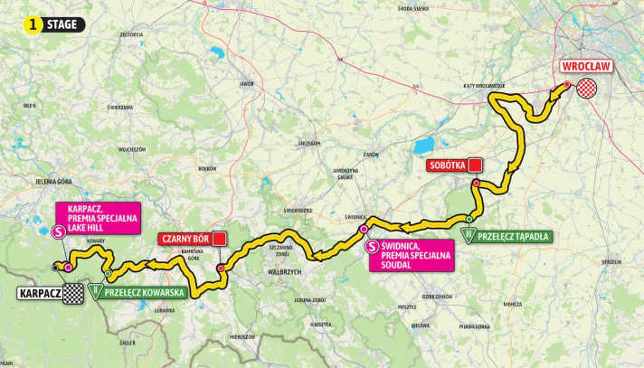 Le parcours de la 1ère étape