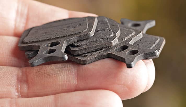   Monday brake pads? After just 300 kilometres of touring, the organic Formula pads scrubbed down completely.