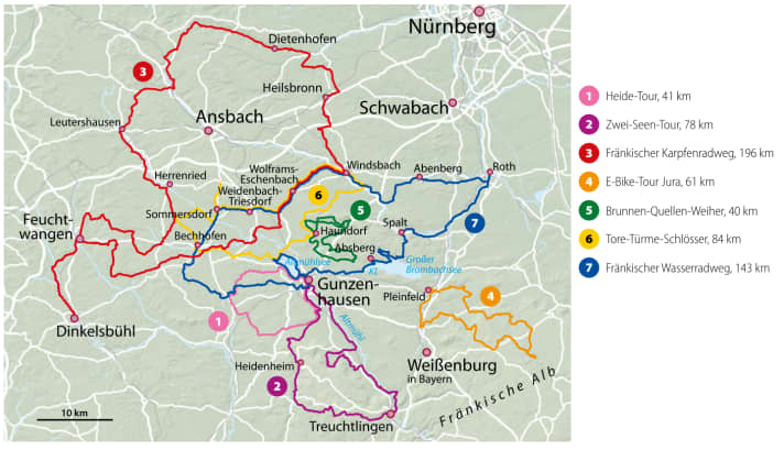 7 Tourentipps für einen Radurlaub im Fränkischen Seenland
