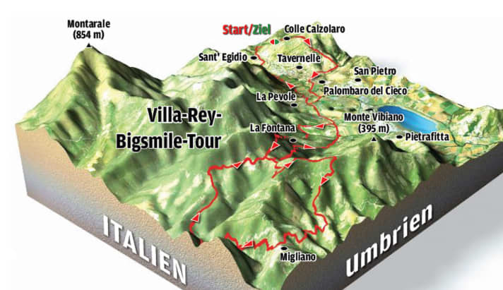   The Villa Rey Big Mile Tour in profile.