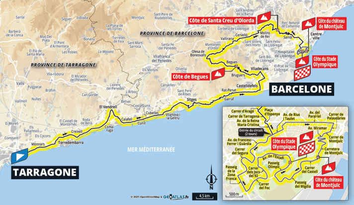 La 2e étape sur la carte