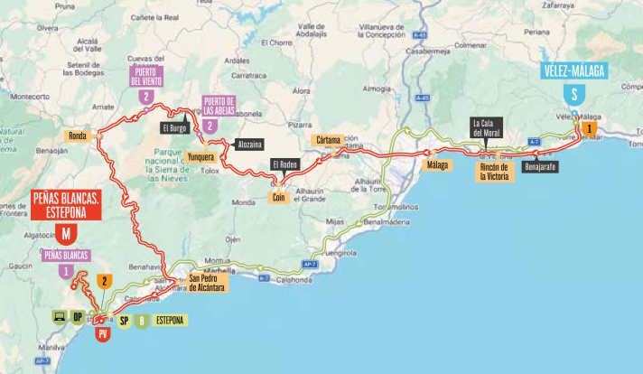 The route of the 19th stage of the 2026 Vuelta a España