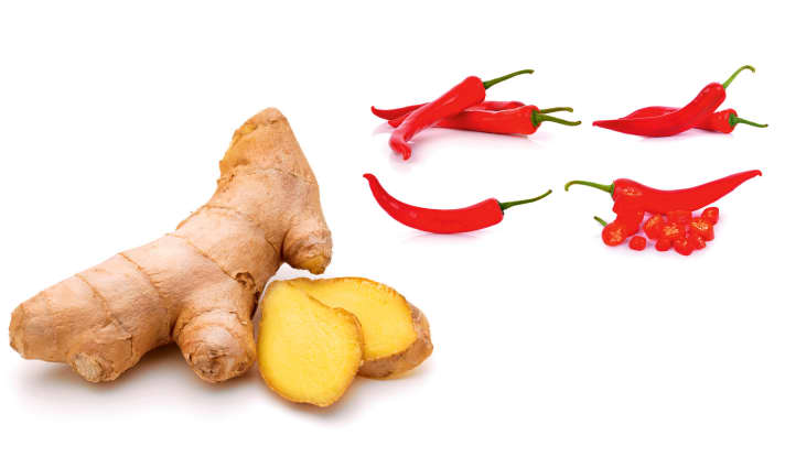   Ingwer und Chili sorgen für Wärme von innen.