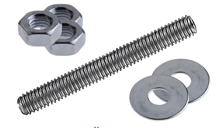 DIY solution: We do not recommend the DIY store version consisting of threaded rod and matching washers. The bearing shells are not guided properly during installation and can tilt very easily. The result: a defective bearing.