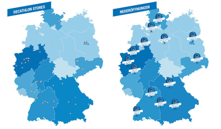 Diese Neueröffnungen plant Decathlon bis zum Frühjahr 2019.