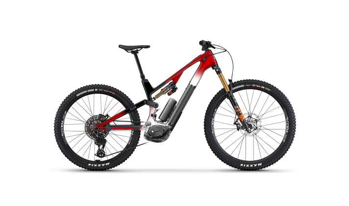 A lot of mass low down in the bike. The Elyte Evo is said to have a particularly low centre of gravity. Even for an e-MTB.