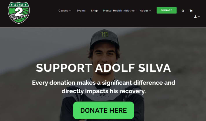Spenden für Adolf Silva: Die Organisation Road to Recovery hat sich darauf spezialisiert, eine Plattform bereitzustellen, über die für schwer verletzte Athletinnen und Athleten gespendet werden kann.