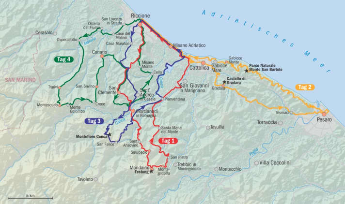 We have researched 4 cycle tours in Emilia-Romagna.