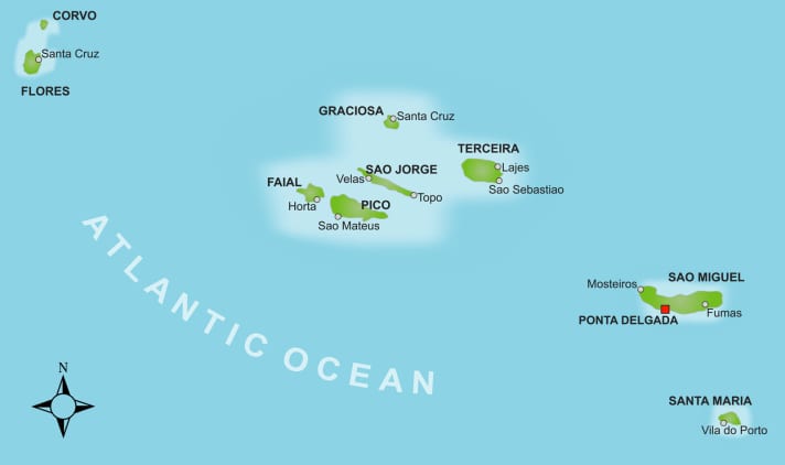   The Azores Islands at a glance