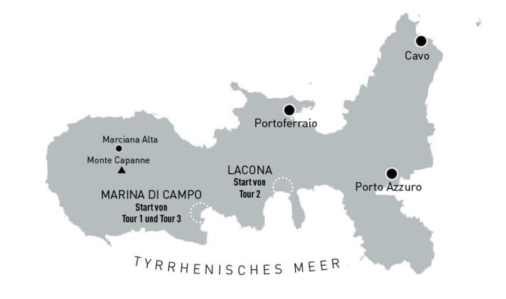   Übersichtskarte Elba