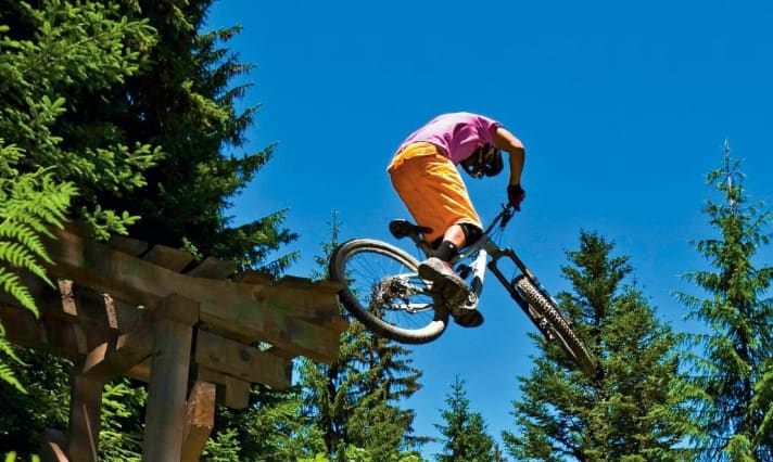   Ride Free: Das Alutech macht im Bikepark genauso viel Spaß wie auf Tour. Eine Geometrie, die Vertrauen schafft, kombiniert mit einem Fahrwerk, das super funktioniert. Besser geht’s nicht.