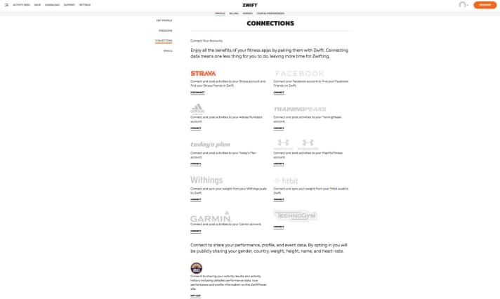   Per einfachem Opt-In stellt Zwift die Verbindung zu Zwift-Power her. Der Datentransfer läuft nach einmaliger Registrierung fortan automatisch.