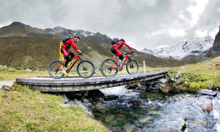   View of the Alps in the Dischma valley.