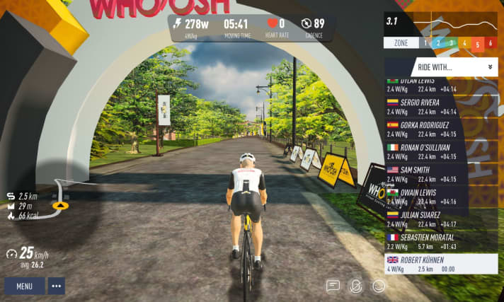 Mywhoosh: Wer online Wettkämpfe fahren will, wird hier fündig.