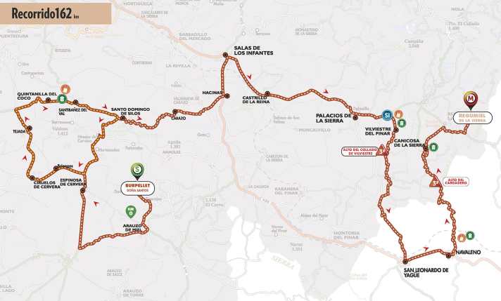 Die 4. Etappe auf der Karte