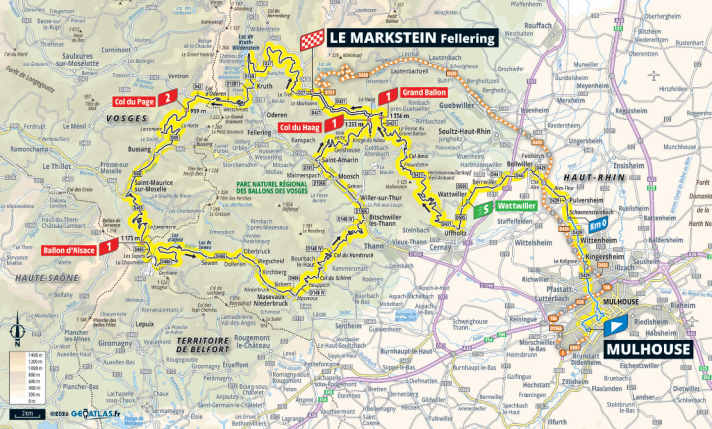 Le parcours de la 14e étape du Tour de France 2026
