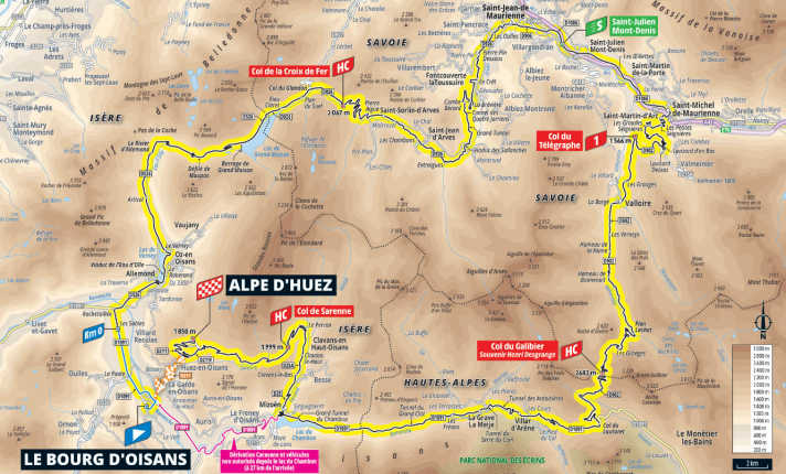 Le parcours de la 20e étape du Tour de France 2026