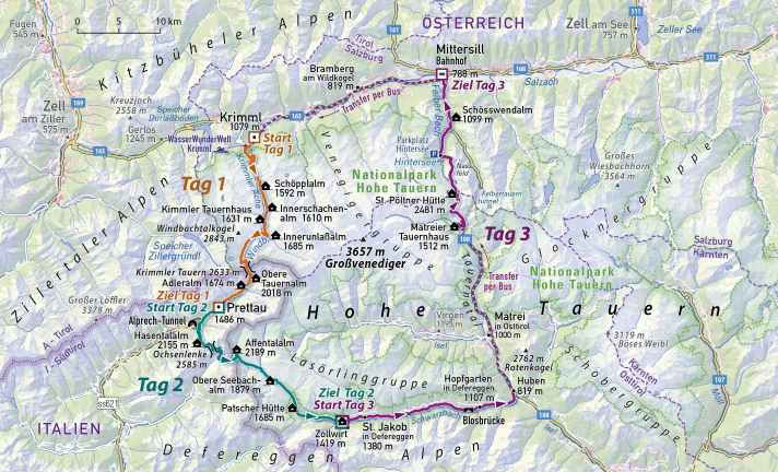 Three days through the high mountain bastion of the Hohe Tauern: the Großvenediger circumnavigation.