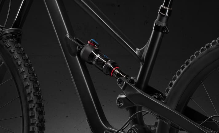 The Rockshox shock in the Jeffsy Primus 26.