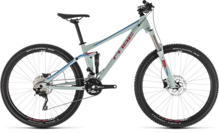   Cube Sting WS 120 EXC: More of a sporty all-mountain than a trail bike: The 120 mm fully made of aluminium is the entry into the fully range for women for 1400 euros. The bike with SR Suntour suspension weighs 13.8 kg without the dropper post >> <a href="https://luna.r.lafamo.com/ts/i5533923/tsc?amc=con.blbn.497955.507800.14129791&smc=BIKE&rmd=3&trg=https%3A%2F%2Fwww.fahrrad-xxl.de%2Fcube-sting-ws-120-exc-p00058193m002" target="_blank" rel="noopener noreferrer nofollow">available from Fahrrad XXL, for example</a> *.