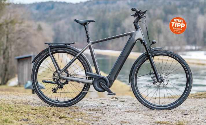 The Cube Kathmandu SLX 800 with the new Bosch drive won the e-trekking bike test.