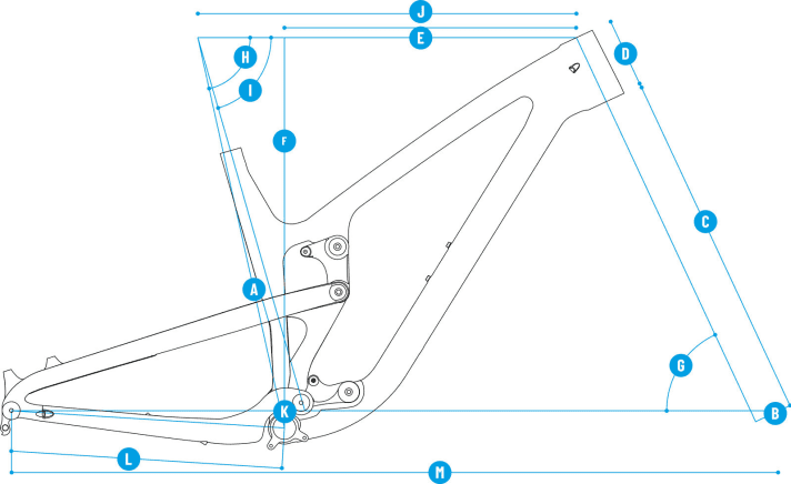  Propain Tyee 2020 – Geometrieangaben Carbon-Rahmen.