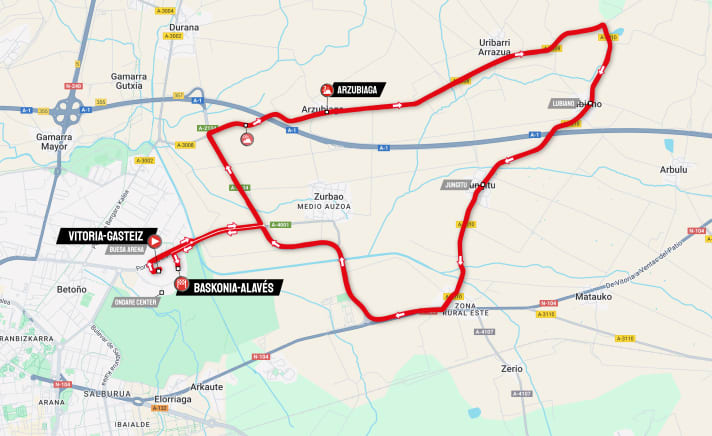 The 1st stage on the map
