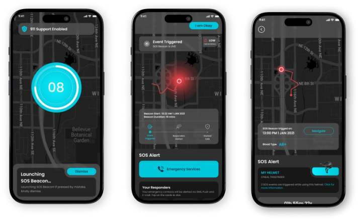 Im Fall eines Sturzes kann der Quin-Sensor nach Ablauf eines Countdowns automatisch einen Notruf absetzen