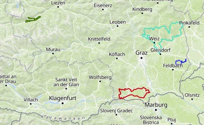 Reise Steiermark, TOUR 11/26 | Karte: Printmaps.net /OSM