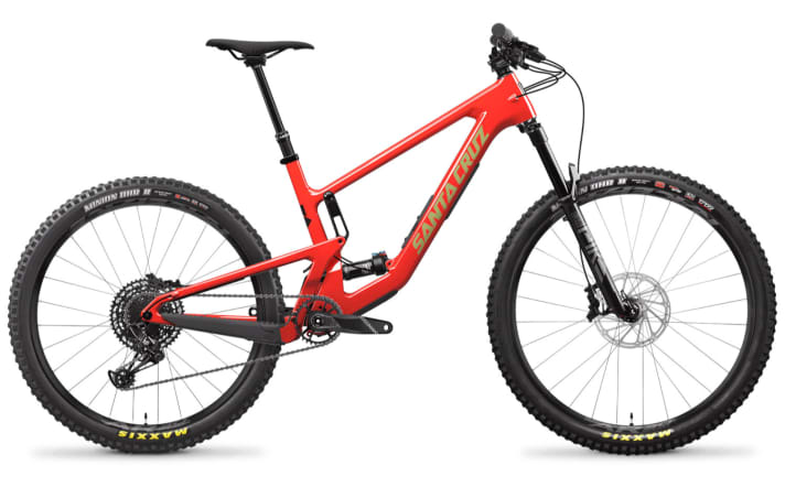 TRAILBIKE type: <a href="https://www.awin1.com/cread.php?awinmid=13793&awinaffid=471469&clickref=B+Santa+Cruz+5010+R&ued=https%3A%2F%2Fwww.liquid-life.de%2Fsanta-cruz-5010-c-r-rot-glanz.html" target="_blank" rel="noopener noreferrer nofollow">Santa Cruz 5010 R</a>* | Price: 6299 Euro | FW: 140/130 mm