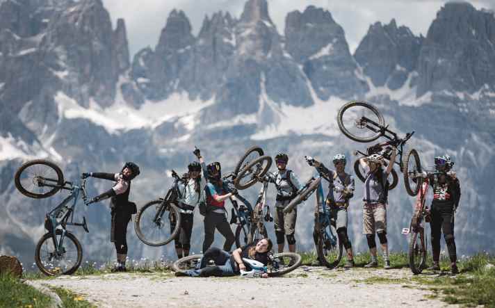 The Brenta towers not only make a beautiful backdrop, they also keep the rain clouds at bay.
