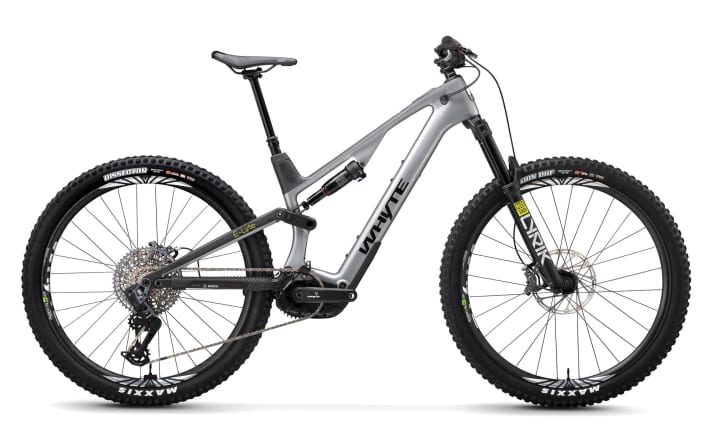 Whyte E-Lyte 150 RSX: Bosch Performance SX // 400 Wh // 29 inch // 150/142 mm // 8000 to 11000 pounds.