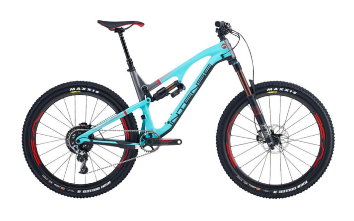   Intense Recluse SL Factory: 12498 euros The new Intense Recluse Factory for 2017 is characterised by a lightweight carbon frame, which is fitted with high-quality titanium components. The fork and shock from Fox offer 150 millimetres of travel at the front and 140 millimetres at the rear. Sram's XX1 groupset changes gears on the E13 cassette and Shimano XTR brakes bring the bike, which is designed for all-mountain use, safely to a halt. But the Recluse is not the only high-calibre bike from the California-based manufacturer. With the factory versions of the Spider, Carbine and Tracer, Intense offers three more luxury mountain bikes, each in the €12500 range.