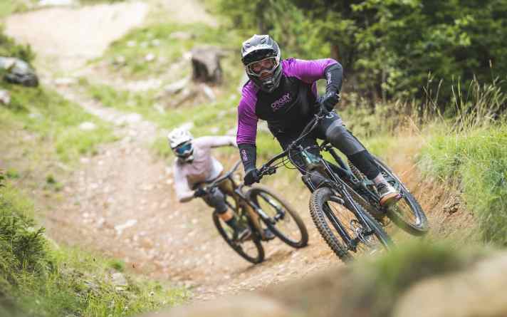 The Propain Spindrift can inspire with a sportier suspension and can be pushed quickly through berms.