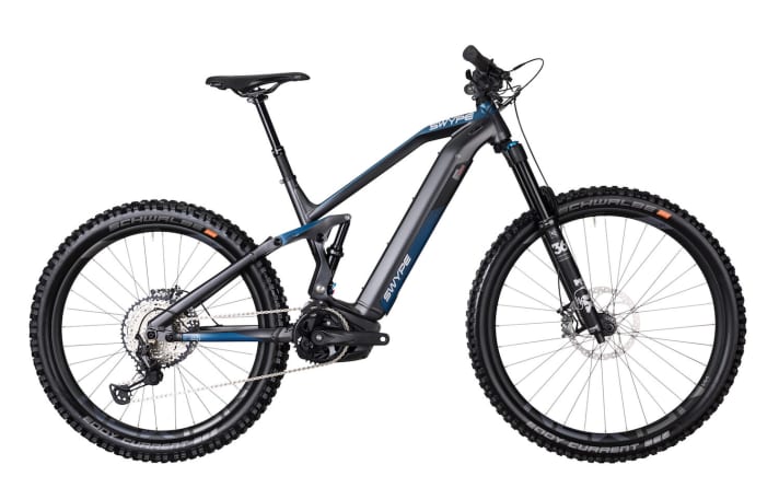   The top model freqz 4.0 rolls on extremely solid Eddy Current tyres, the E-MTB specialists from Schwalbe. It also comes with Fox performance suspension, Shimano XT gears (12-speed) and powerful MT7 stoppers from Magura. Cost point: 5499 or 5799 euros.
