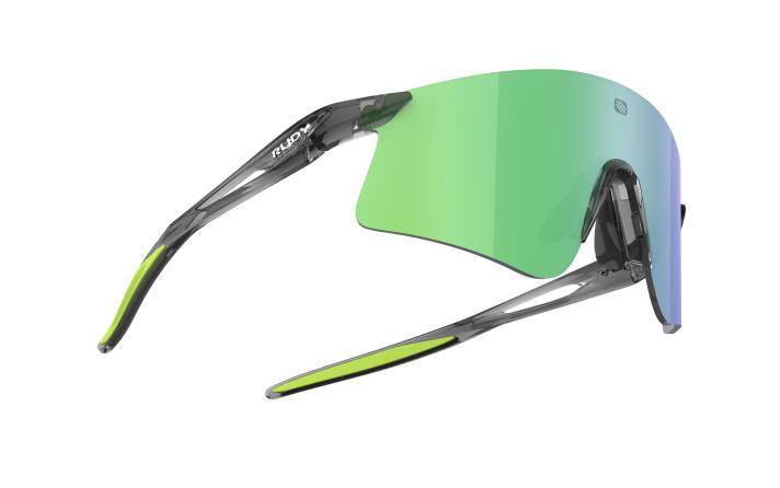 Available in 5 colours - here: Temples - Crystal Ash, Lenses - Multilaser Green.
