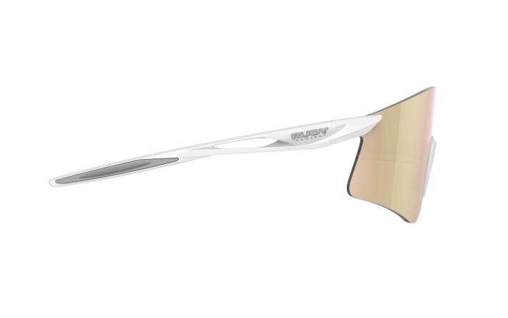 Die Brillenbügel sind aus pflanzenbasiertem Material: Rizinusöl.